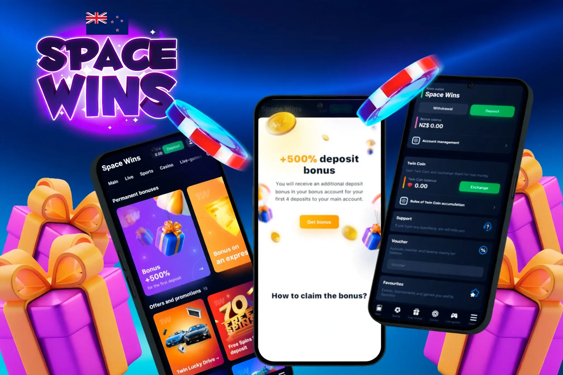 app showing instructions to claim 5 free spins no-deposit welcome offer on mobile with colorful gaming elements